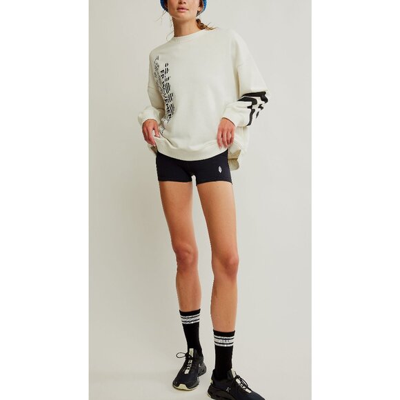 🆕 FP MOVEMENT All Star Logo Pullover / Ivory Black Combo - Picture 1 of 6